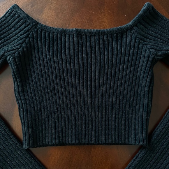 Lovers + Friends Black Off-the-Shoulder Sweater - Picture 8 of 11